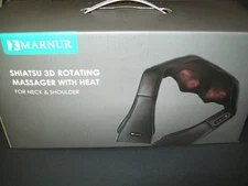 MARNUR Neck & Shoulder Massager Shiatsu 3D Rotating Massager w/ Heat NEW IN OPEN