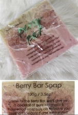 Bomb Cosmetics Luxury Bar Soap, Hand Crafted W/ Essential Oils, Berry Bar, 3.5oz
