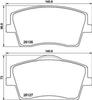 Bremsbelagsatz Ohne VerschleißWarnung 18,5 Mm Hella FüR U.A. Volvo XC40