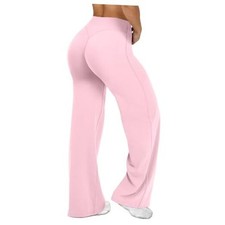 Wide Leg Yoga Pants Bottoms Straight Leg Leggings for Women High Waist