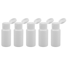 5 Pcs Pe Plastic Bottles 20 Ml With Flip Cap Leakproof Travel Cosmetic Storage