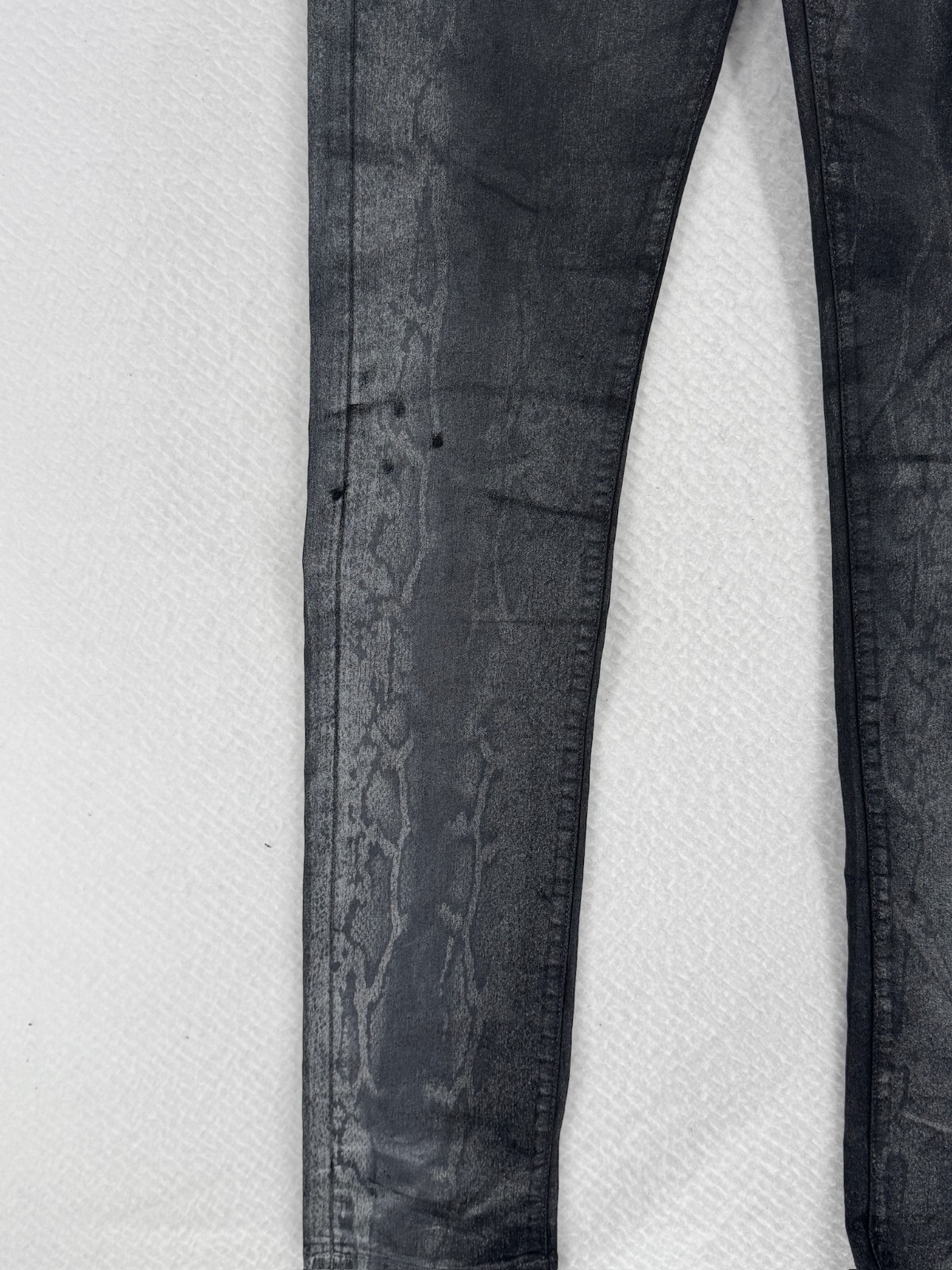 Monfrere Greyson Mens Python Gray Denim Stretch S… - image 4