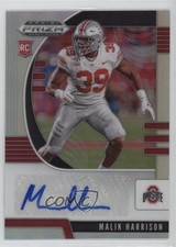 2020 Panini Prizm Draft Picks Rookies Silver Malik Harrison #186 Auto 0b4t
