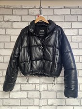 ZARA WOMENS BLK PADDED COAT NEW SIZE EU L CG N47