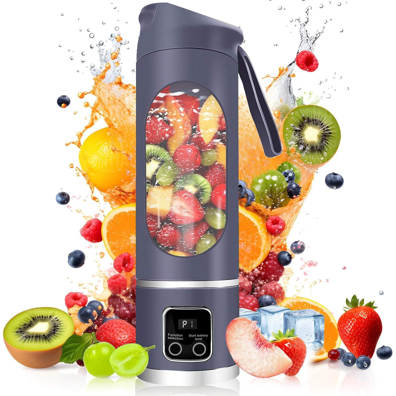 Portable Blender 450ml Electric Personal Juicer Bottle for S