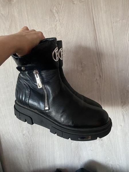 Women Baldinini Boots Black Leather 40 #5GB0