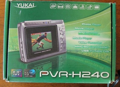Yukai Personal Media Center PVRH240 Photo Movie Player Voice& AV Recorder Unused