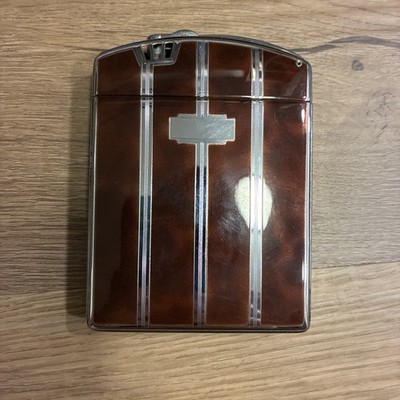 Vintage 1940's Ronson TWENTYCASE Art deco Cigarette Case. Plus Ronson cloth case