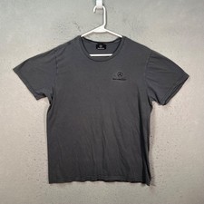 Vintage Mercedes-Benz Logo Gray T-Shirt Mens Size Large 100% Cotton