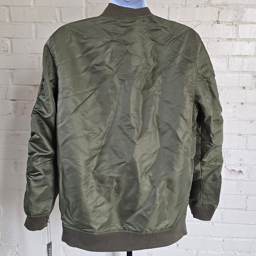 Jaywalker olivgrüne Flieger Bomberjacke┃Rüschenärmel Gold Hardwar Streetwear - Bild 3 von 11