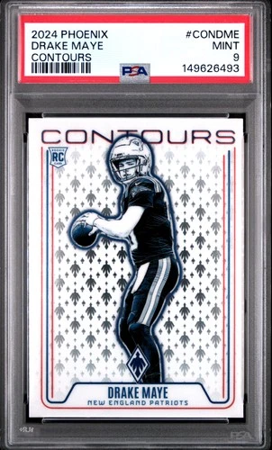 2024 PANINI PHOENIX CONTOURS #CONDME DRAKE MAYE ROOKIE RC PSA 9