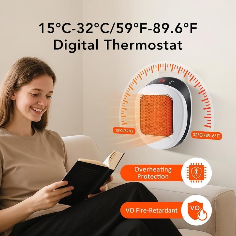 Electric Heater Room Heater Portable Mini Desktop Space Heater Fast Heating Low Noise Overheating Protection Chaufferette Electrique - View #5