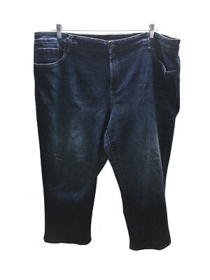 Nine West Jeans Women's Size 22 w / 36 Navy Cotton Blend Straight Leg