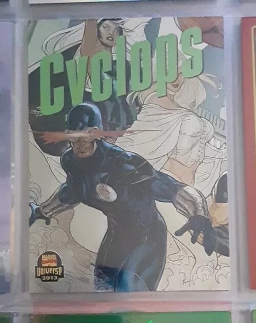 2013 Marvel Fleer Retro Power Blast Cyclops Card 6 of 21