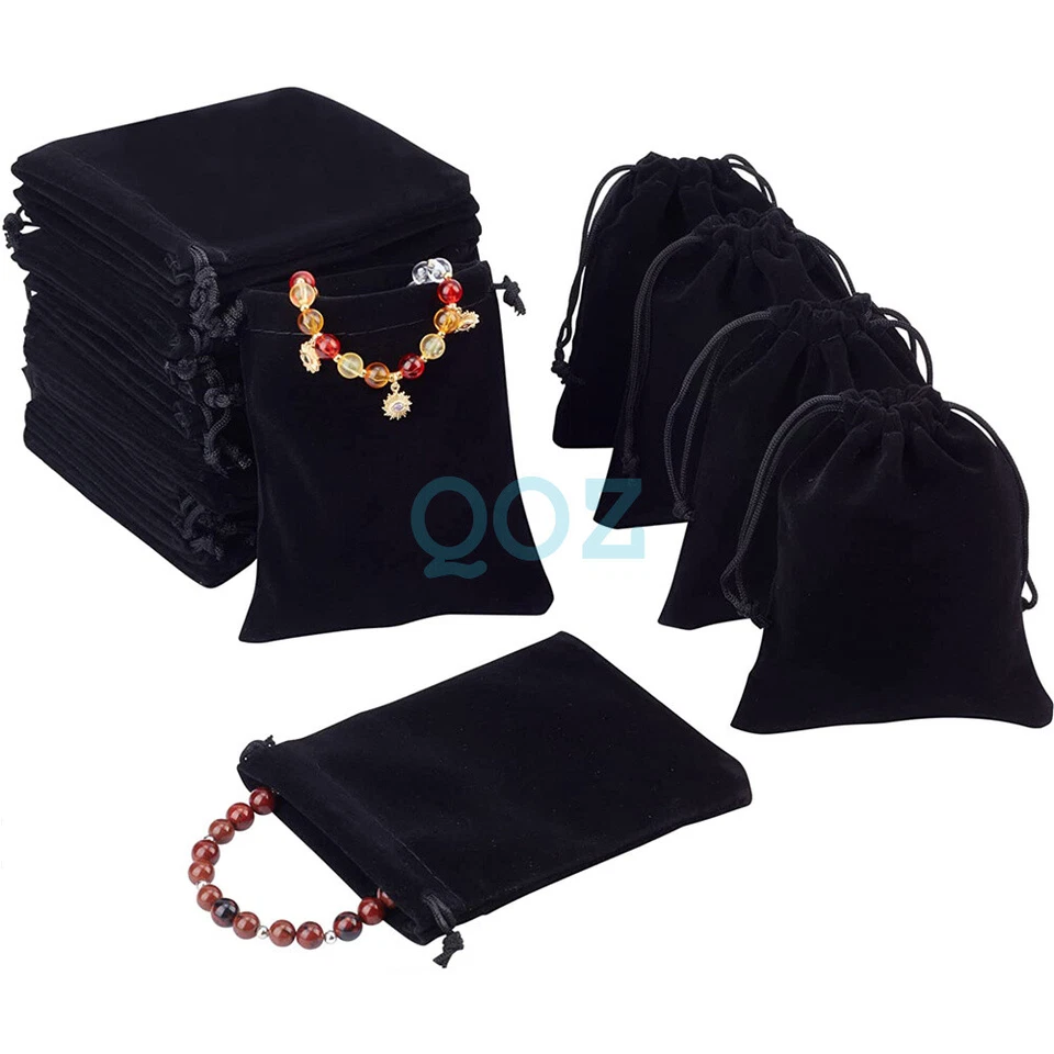 Up to 150 Small Velvet Cloth Drawstring Bags Gift Bag Jewelry Ring Pouch Earring - image 2 of 4