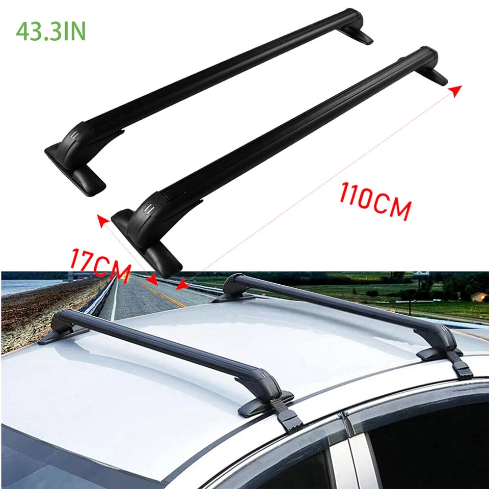 For Toyota for Matrix 08-14 Top Roof Rack Cross Bar 43.3" Luggage Carrier w/Lock - Image 3 of 4