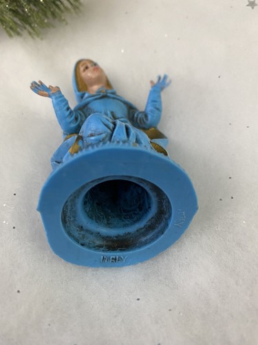 Statuina Maria Natività Italia Vintage Plastica Rigida Stampata Ricambio 3" - Foto 5 di 7