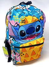 Disney Stitch Pineapple Floral 17" Kids Backpack New with Tags Laptop Pocket