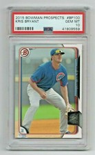 2015 Bowman Prospects* Rookie Card * RC * Kris Bryant * #BP100 * PSA 10. rookie card picture