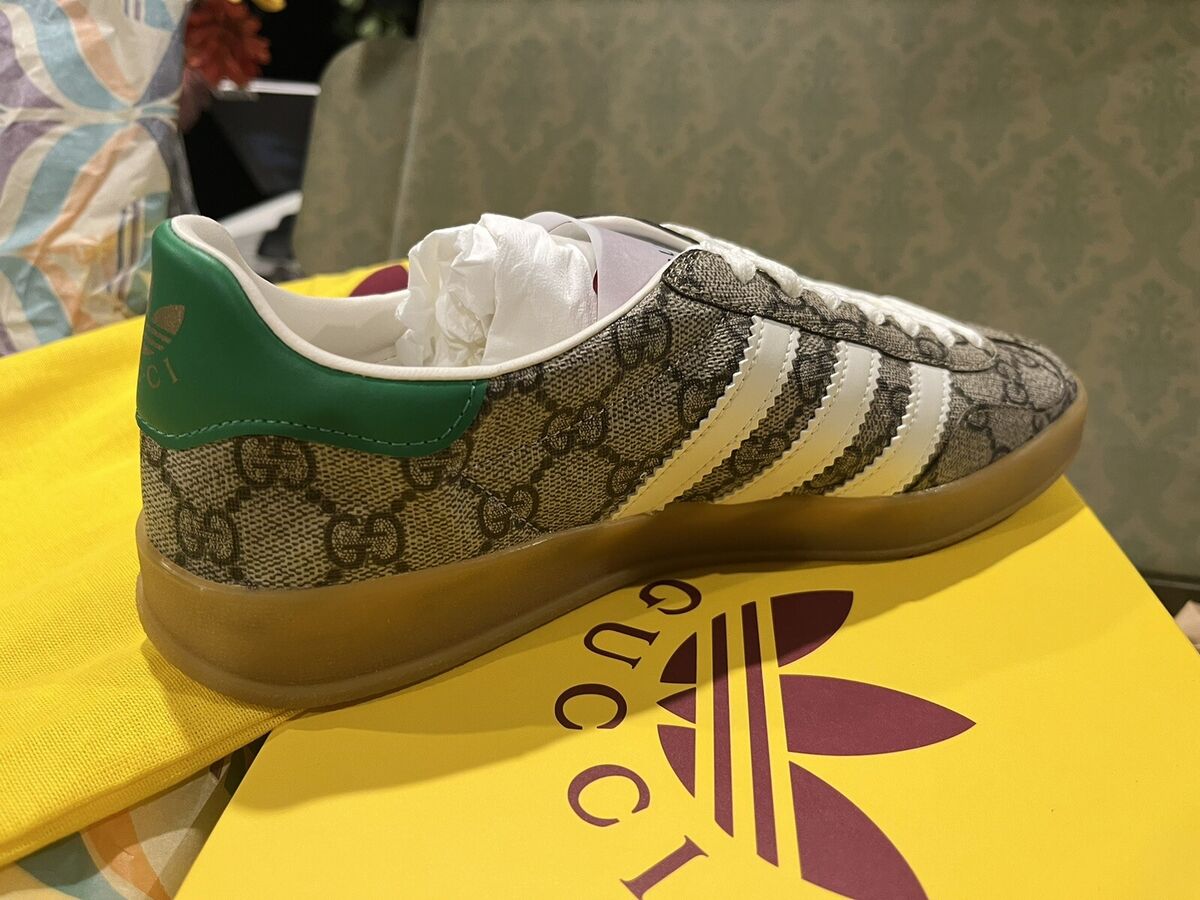 Adidas X Gucci Women's Gazelle Sneakers Original GG Monogram Adidas X Gucci Women's Gazelle Sneakers Original GG Monogram