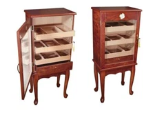 THE Belmont Freestanding Cabinet Cigar Humidor