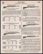 1948 Winchester Arms Repeating Model 12 Shot Guns Line Vintage Print Ad
