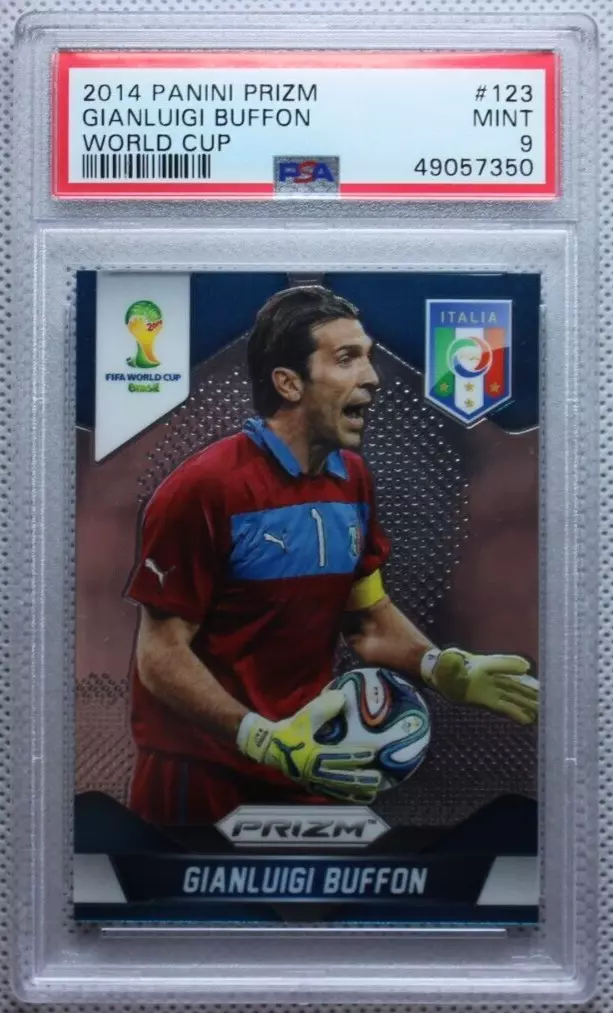 2014 Panini Prizm Gianluigi Buffon World Cup Card #123 PSA 9 Mint Italy POP 94
