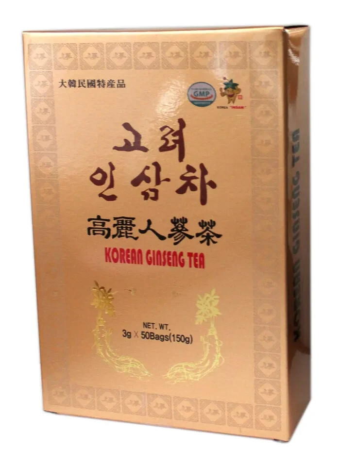 Té Extracto de Ginseng Instantáneo Oro Coreano 50 Sobres 100% Auténtico