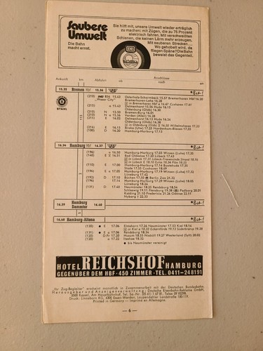 Horario Trans Europ Express 33 Parsifal (1973) - Imagen 2 de 2