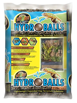 Zoo Med Hydroballs Lightweight Expanded Clay Terrarium Substrate 2.5 lb.
