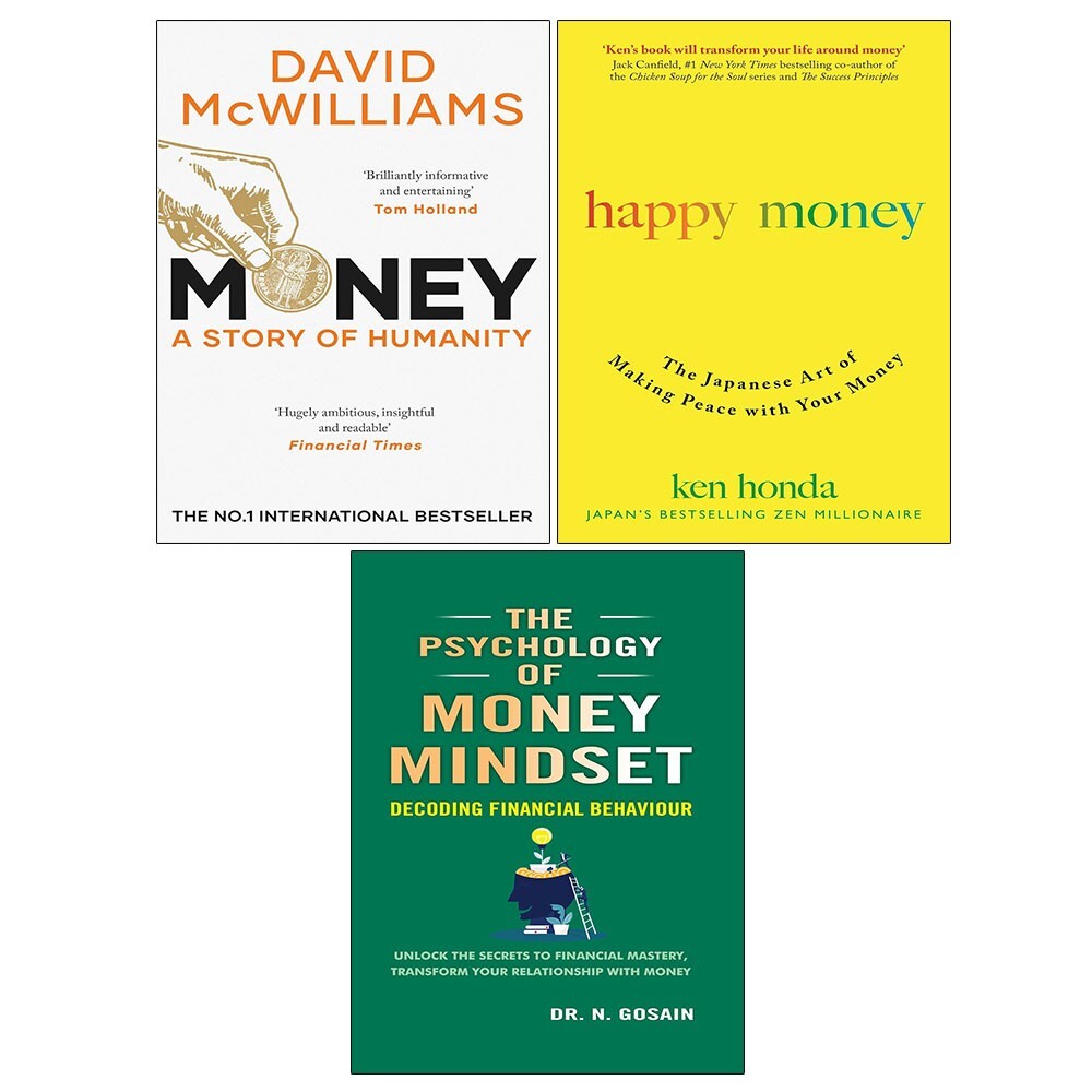 Money David McWilliams,Happy Money,Psychology of Money Mindset 3 Books Set