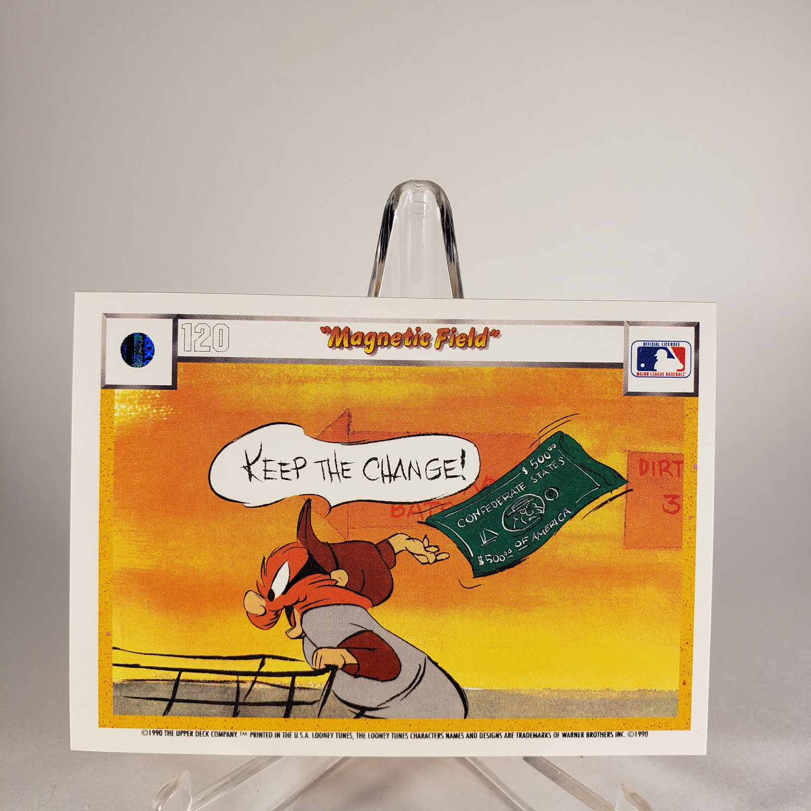 1990 Upper Deck Looney Tunes Comic Ball Card #117/120 Magnetic Field