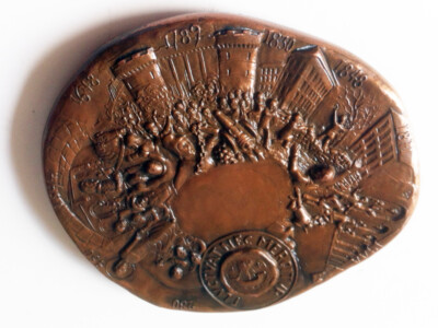 SUPERBE & ANCIENNE MÉDAILLE CUIVRE NAP. EXPO. U. PARIS 1867 ETAT