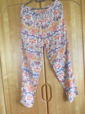 Damen Hose/Schlupfhose mit Gummizug mehrfarbig Gr. 40 - Up-Fashion -