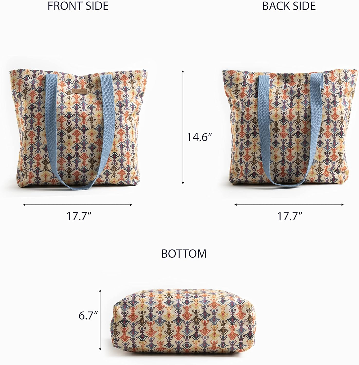 100 Cotton Shoulder Bag Casual Work Bag for Women Large Capacity Bags