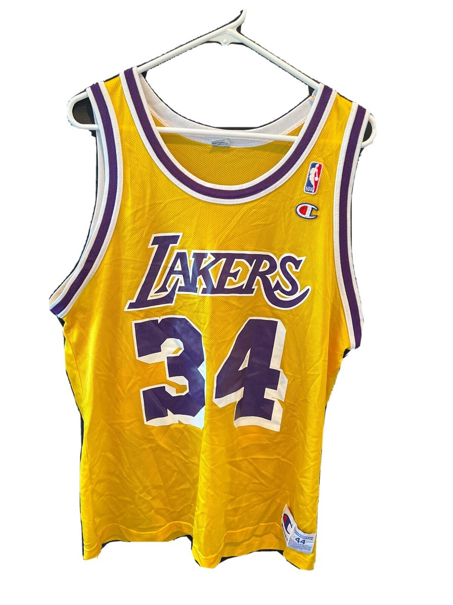 Lakers O'Neal ユニフォーム34 サイズ44 Champion Shaquille Shaq O'Neal Champion Los Angeles Lakers NBA