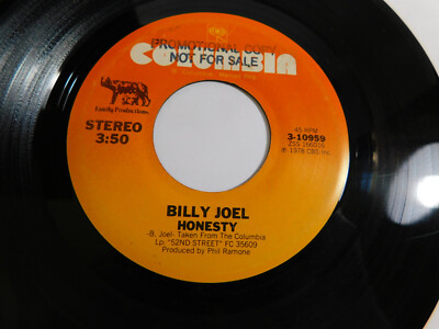 Billy Joel   Honesty 1979 7'' Single Promo Stamped 3-10959