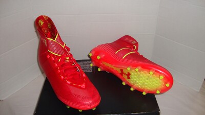 New Mens Under Armour 3023716-600 Highlight MC Football Cleats Shoes Red Size 13