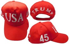 Trump 45 President Donald USA American Red Embroidered TRUMP 2024 Cap Hat