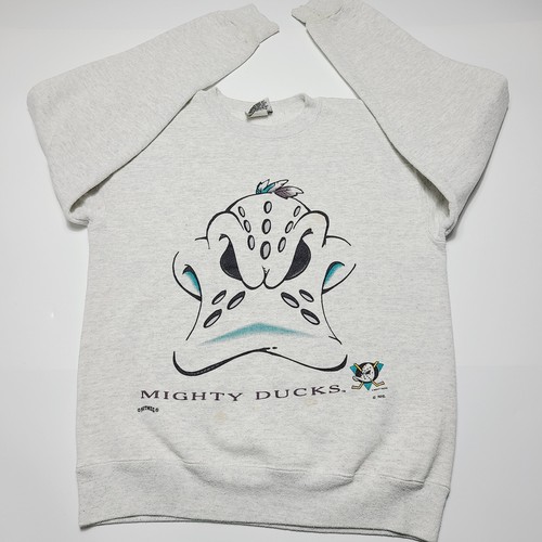 Vintage Anaheim Mighty Duck Crewneck Sweatshirt Youth Size Large NUTMEG Made USA