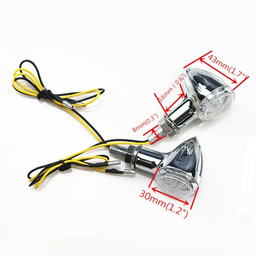 Chrome Motorbike LED Turn Signal for Honda Kawasaki Suzuki Yamaha XL1200 FL GN - Bild 5 von 6