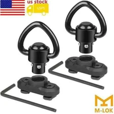 2 PCS M-Rail Quick Release Sling Mount Push Button QD Sling Swivel Adaptor