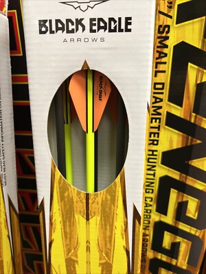 Black Eagle Renegade 350 .005 17/64'' Fletched/Crested Arrows 1/2 Dozen BRAND NEW