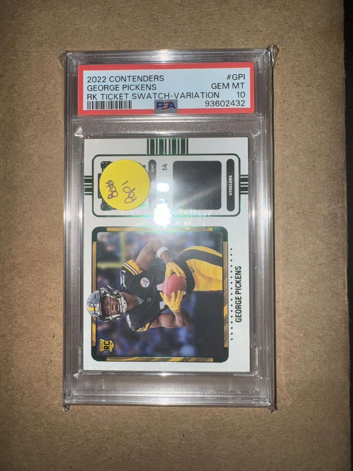 George Pickens Panini Contenders Rookie Ticket Swatches #GPI Variation