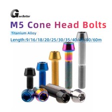 M5x16/18/20/25/30/35/40/45/50/60mm Titanium Ti Allen Taper Cone Hex Head Bolts