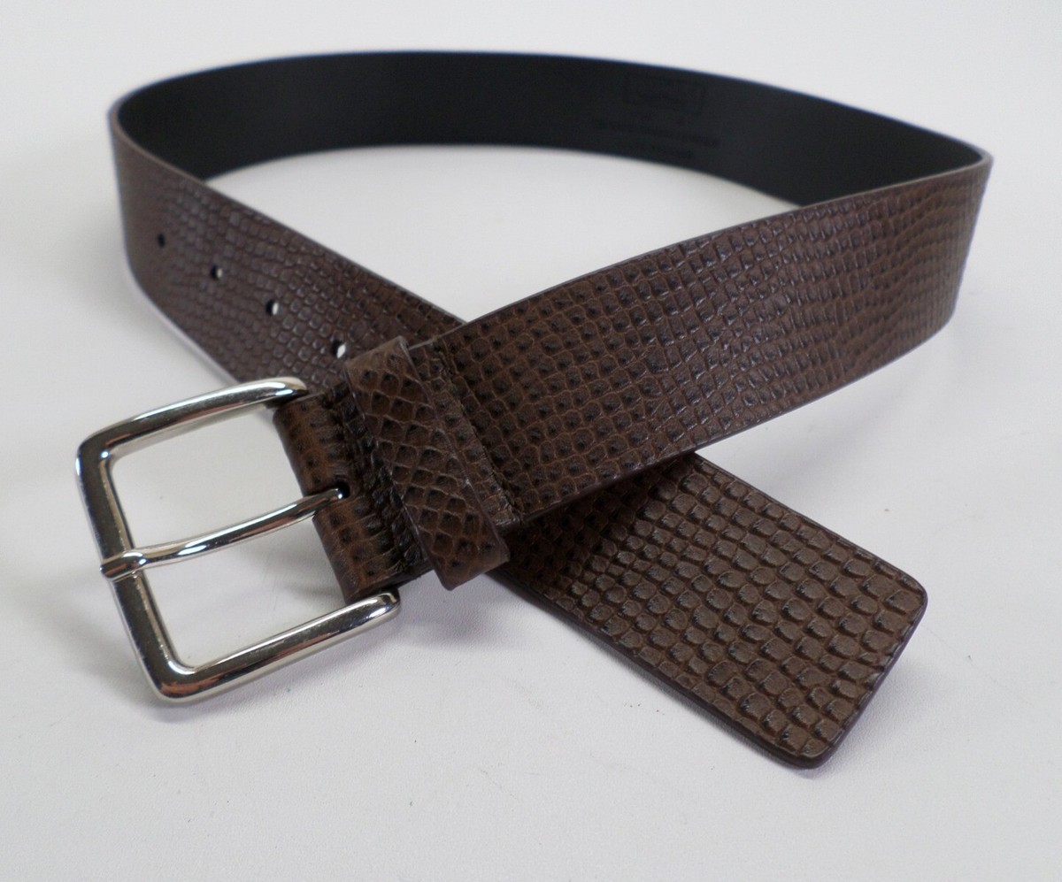 WCM New York Belt 30 S Alligator Croc Print Italian Leather  display picture 3