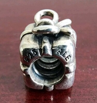 PANDORA 925 ALE STERLING SILVER GIFT BOX W/BOW CHARM