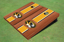 University of Missouri Gold Rosewood Matching Long Stripe Cornhole Boards