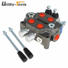 2 Spool 25 GPM Hydraulic Directional Control Valve BSPP Tractor Loader