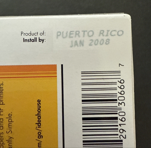 4 HP Vivera 96 LARGE Black Ink Cartridge Jan 2008 New/Sealed (4 Cartridges) - Picture 3 of 3